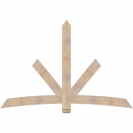 Ekena Millwork Alberta Smooth Timber Gable Bracket, Douglas Fir, 84"W x 56"H x 1 1/2"D x 5 1/2"F, 16/12 Pitch GBW084X56X0206ALB00SDF